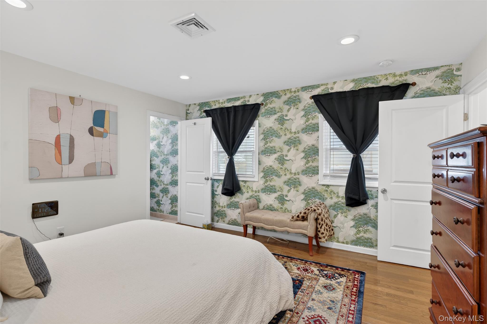 35 Kent Street Beacon, NY 12508 - Photo 28 of 42 a bedroom with a bed and wooden floor