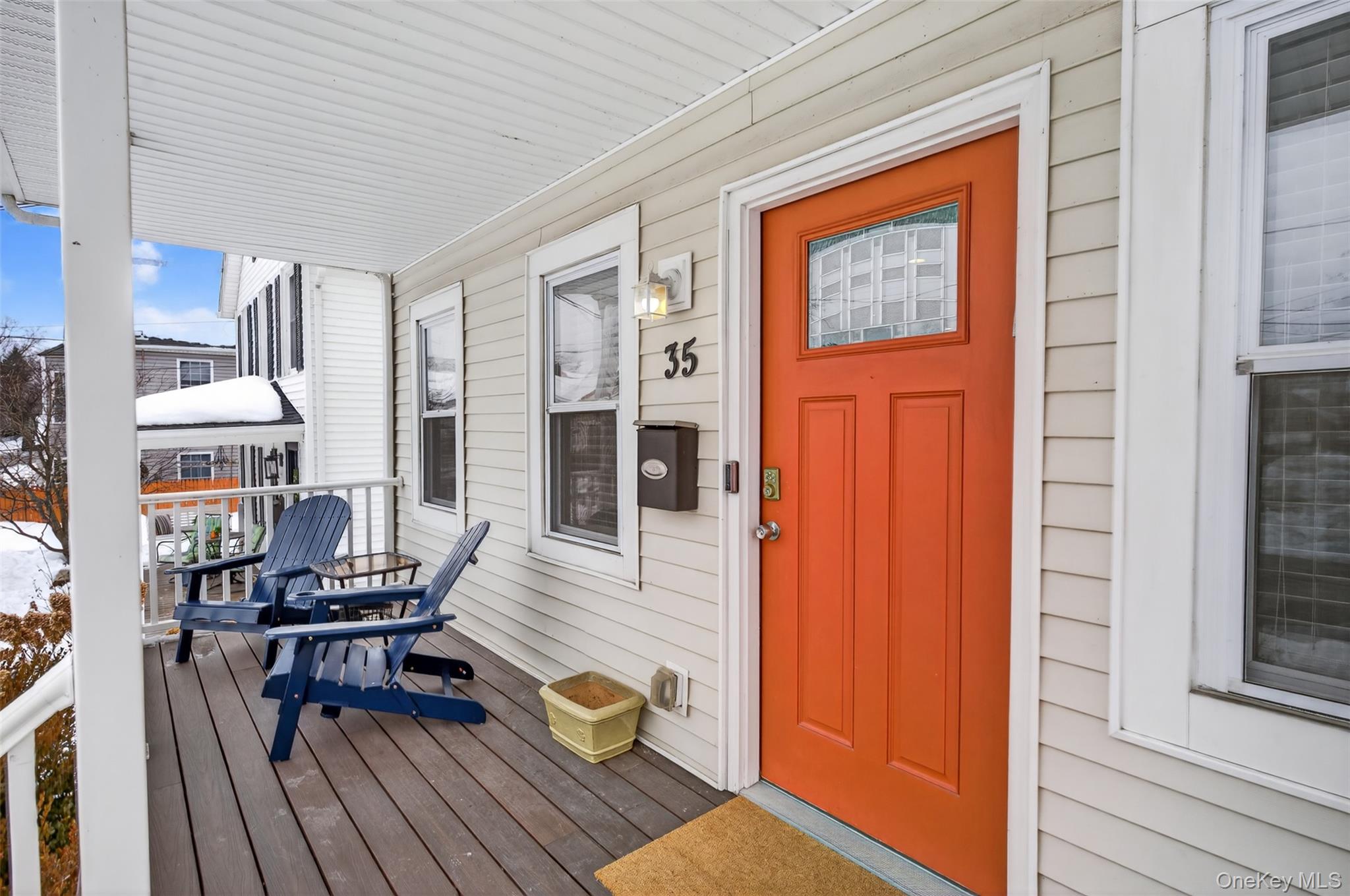 35 Kent Street Beacon, NY 12508 - Photo 7 of 40 The front porch is perfectly positioned, offering views of both Kent Street and Eliza Street.
