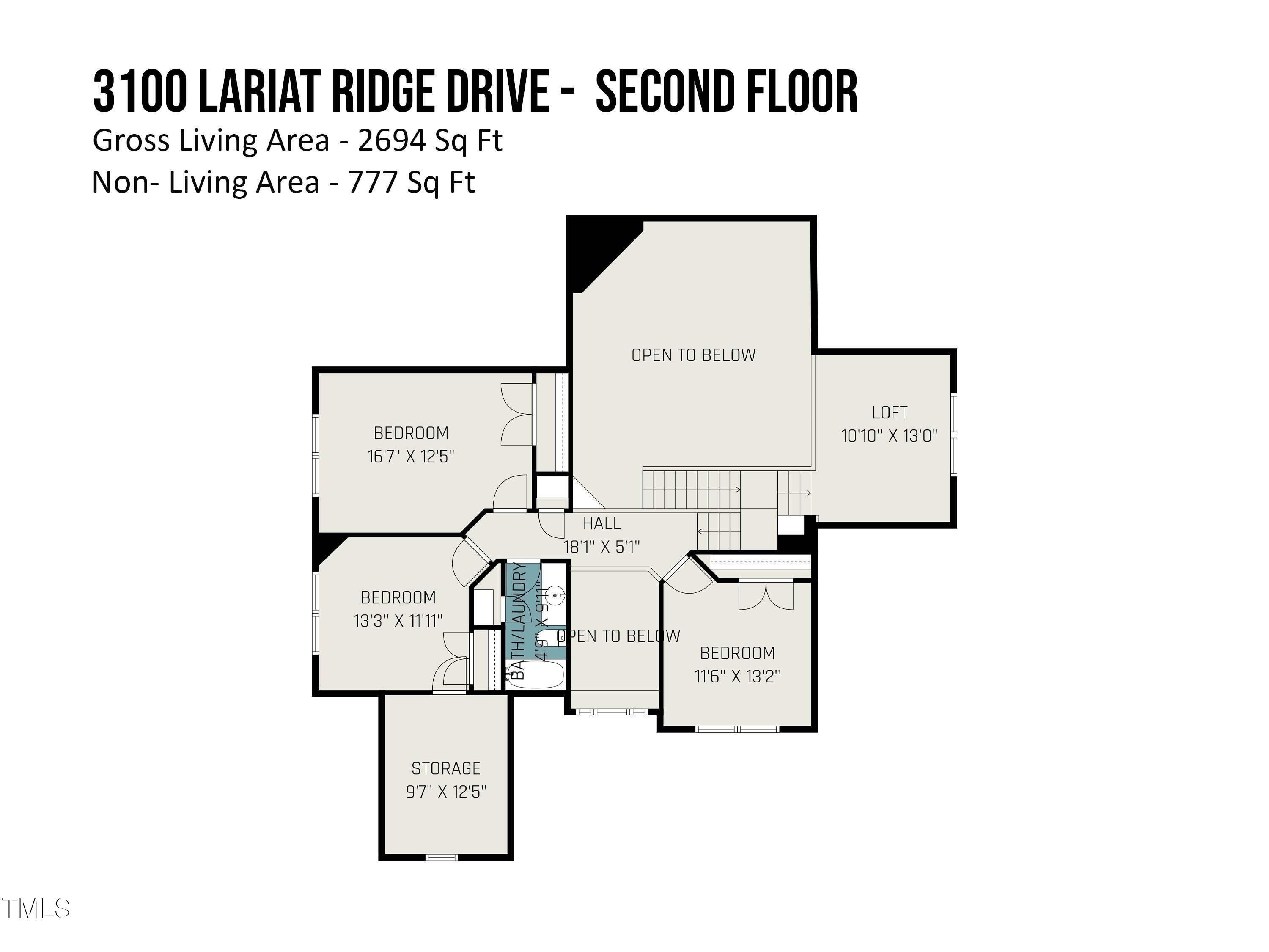 3100 Lariat Ridge Drive Wake Forest, NC 27587 - Photo 28 of 28 2nd Floor Plan 3100 Lariat Ridge Dr.