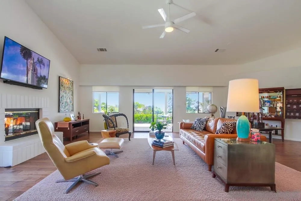 924 Ridge Heights Drive Fallbrook, CA 92028 - Photo 14 of 75 a living room with furniture and a fireplace