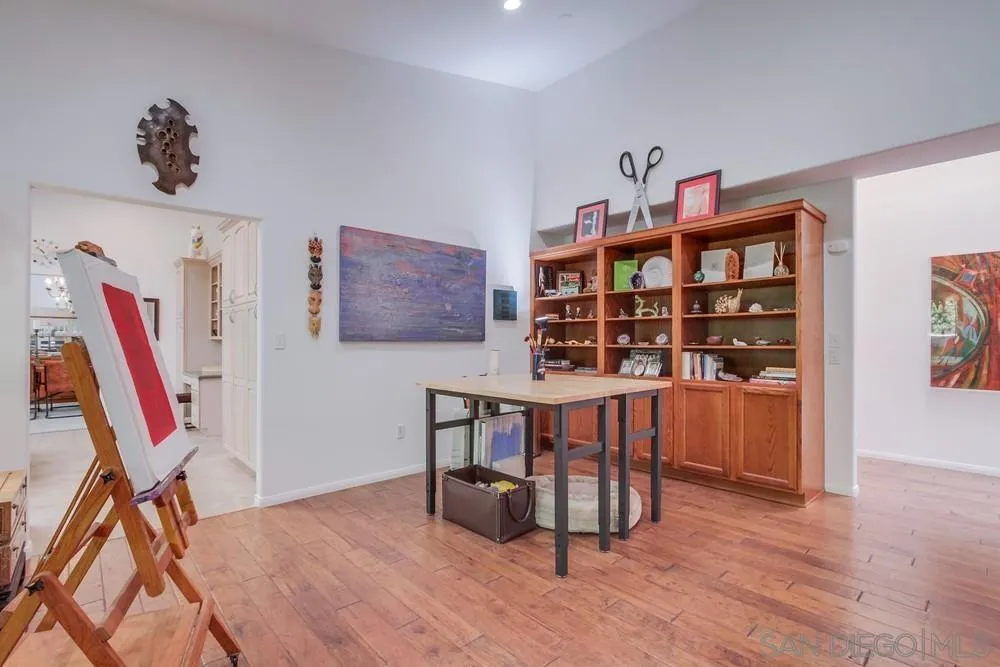 924 Ridge Heights Drive Fallbrook, CA 92028 - Photo 50 of 75 a view of a workspace with furniture and wooden floor