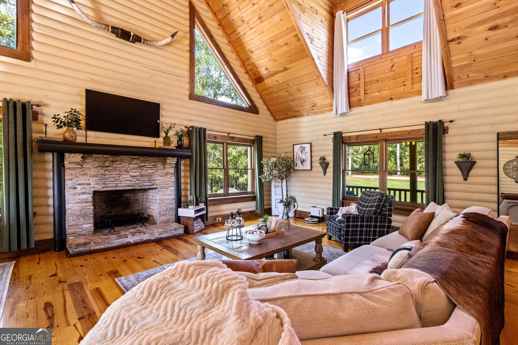1382 Intermediate Road Harlem, GA 30814 - Photo 10 of 67 a living room with furniture large window and a fireplace