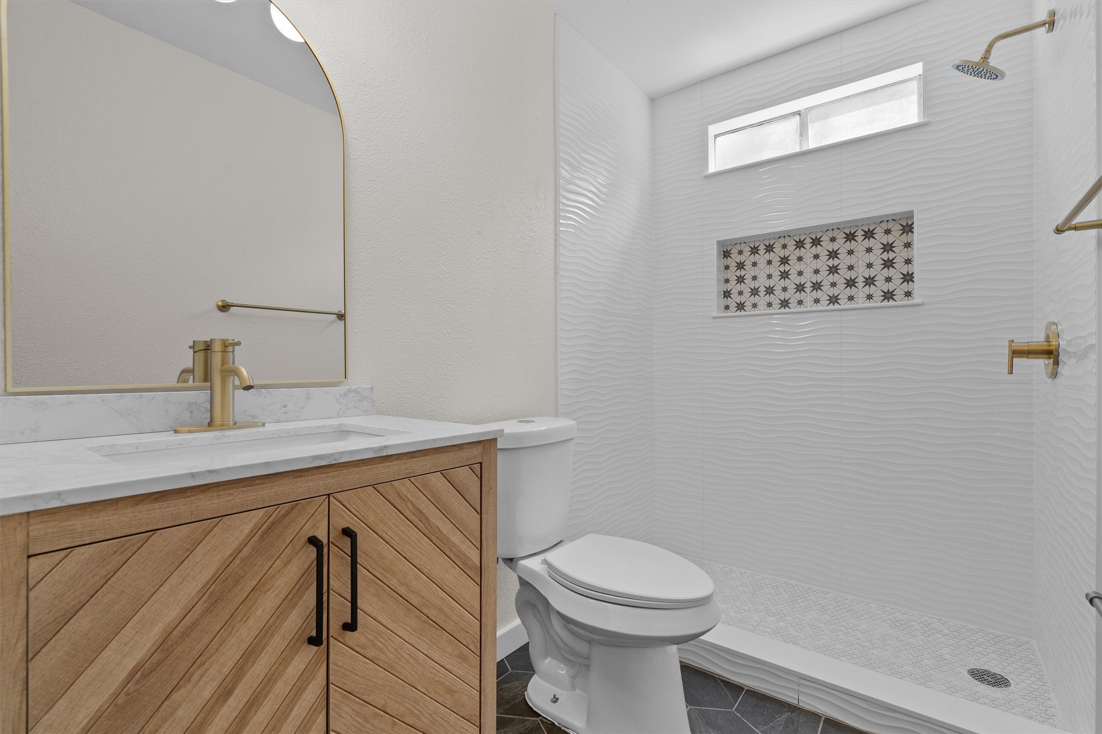1707 Waterloo Trail Austin, TX 78704 - Photo 21 of 39 Bathroom with vanity and a shower stall