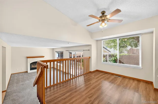 a view of livingroom with window and hardwood floor
