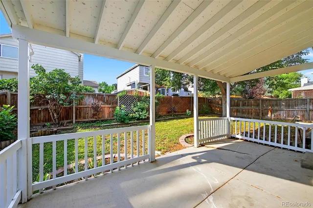 a view of a backyard with a garden