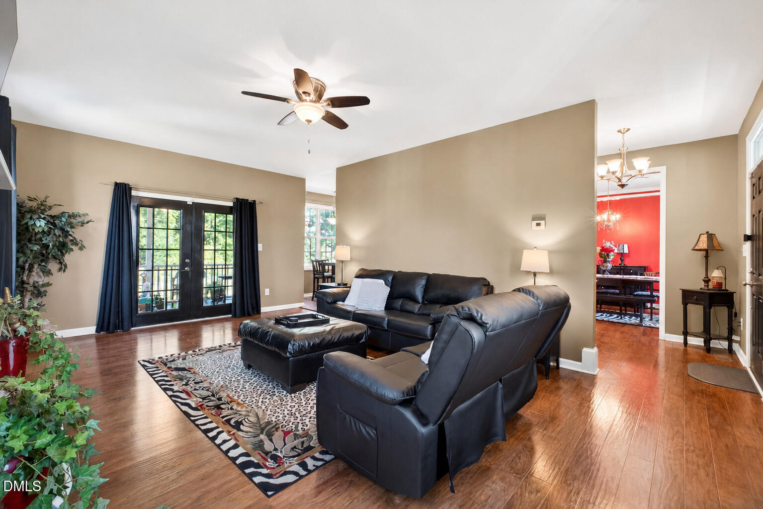 923 White Memorial Church Road Willow Spring, NC 27592 - Photo 14 of 46 a living room with furniture and wooden floor