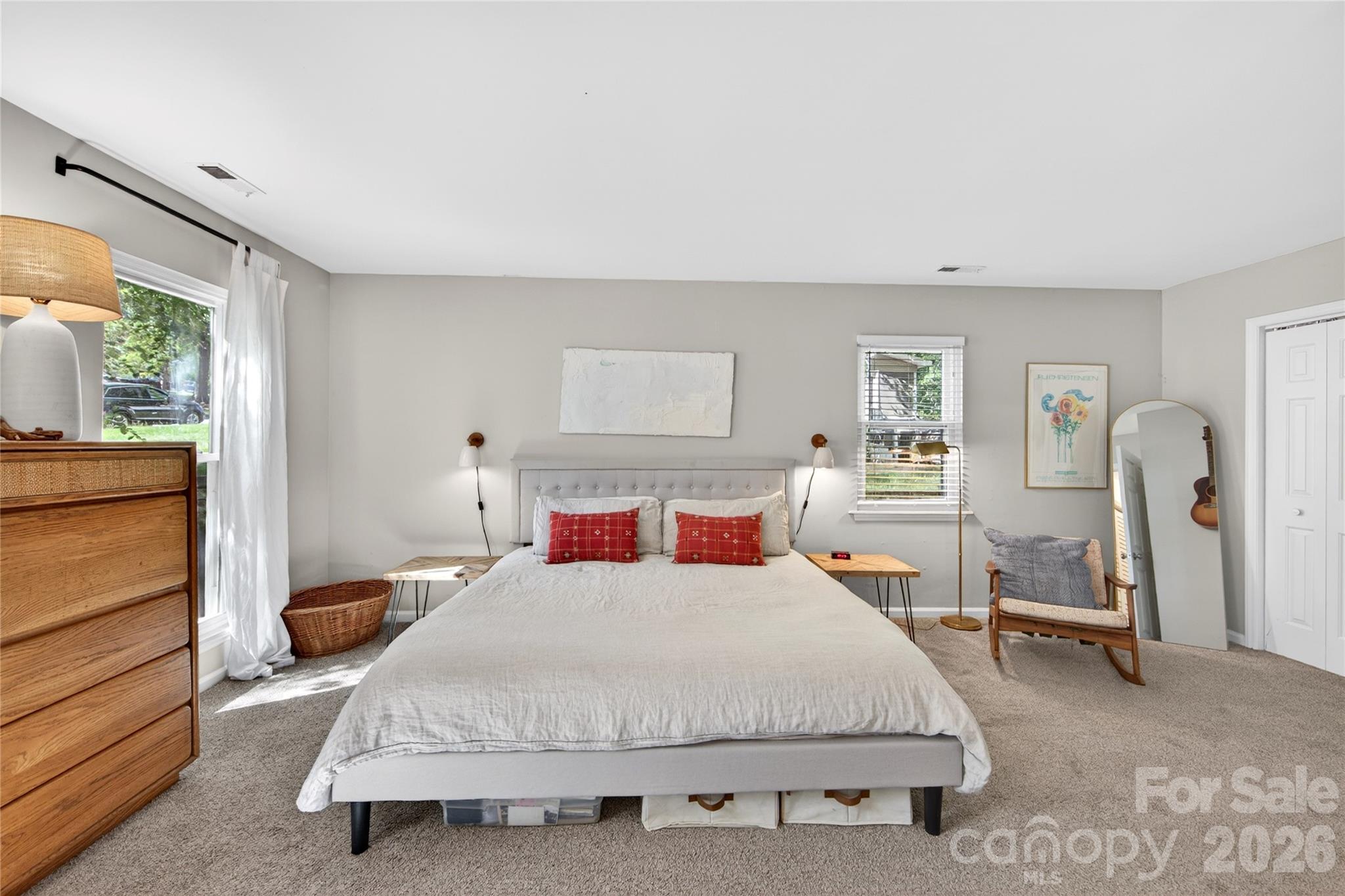 8713 Golf Ridge Drive Charlotte, NC 28277 - Photo 16 of 30 a bedroom with a bed and wooden floor