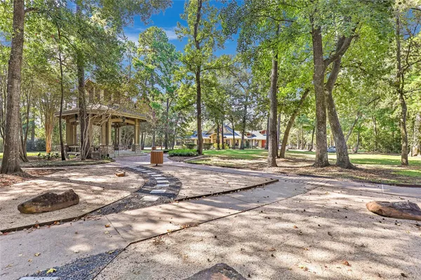 a view of road with trees