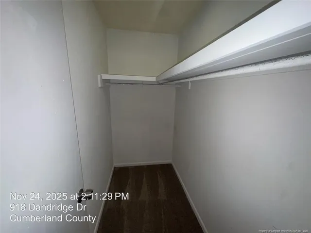 an empty room with an entryway