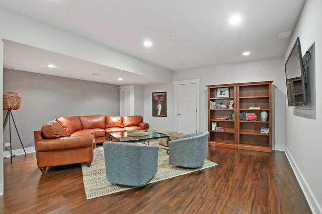 a outdoor living space with furniture and a potted plant