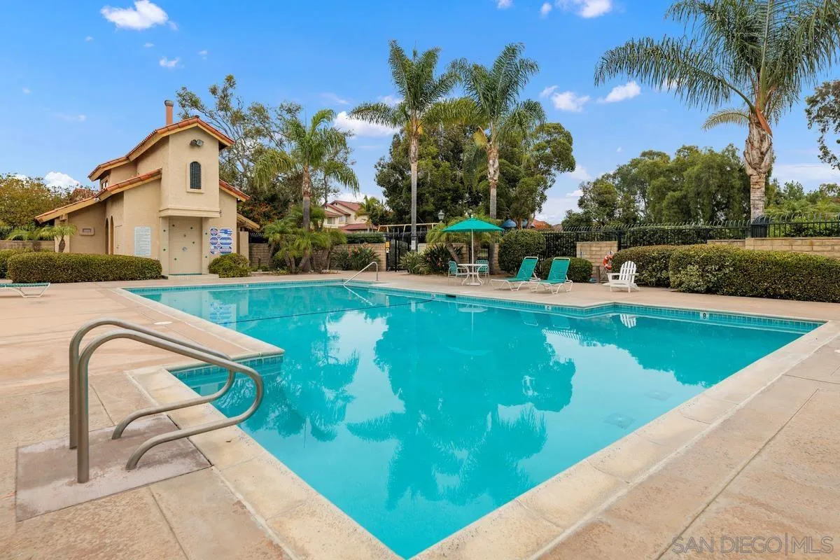 505 Willowspring Drive North Encinitas, CA 92024 - Photo 36 of 47 a view of a swimming pool with a garden and plants