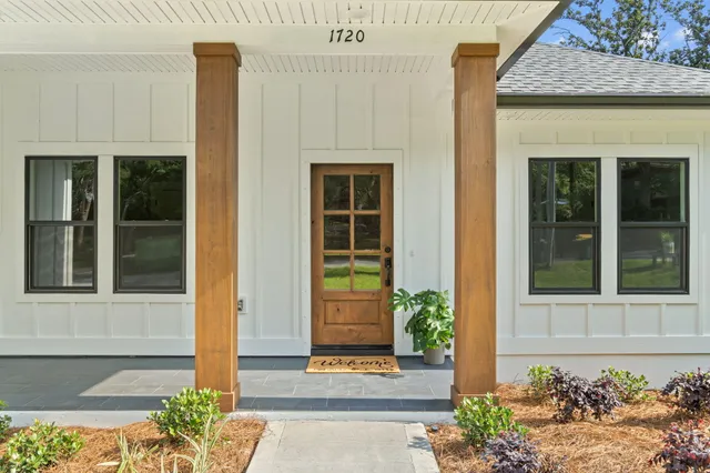 a front view of a house with porch