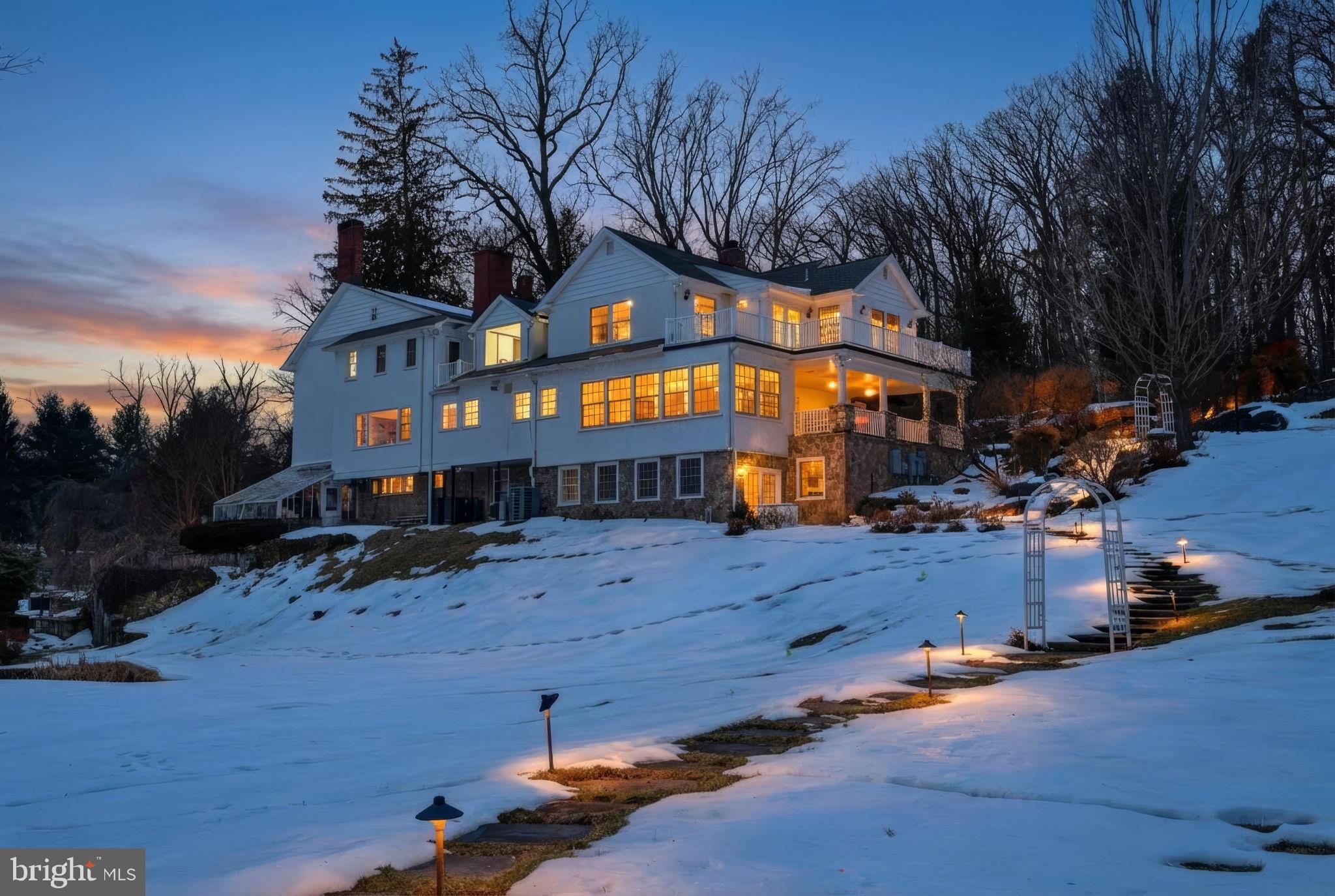 3039 Durham Road Doylestown, PA 18902 - Photo 5 of 115 Rear of home at twilight.