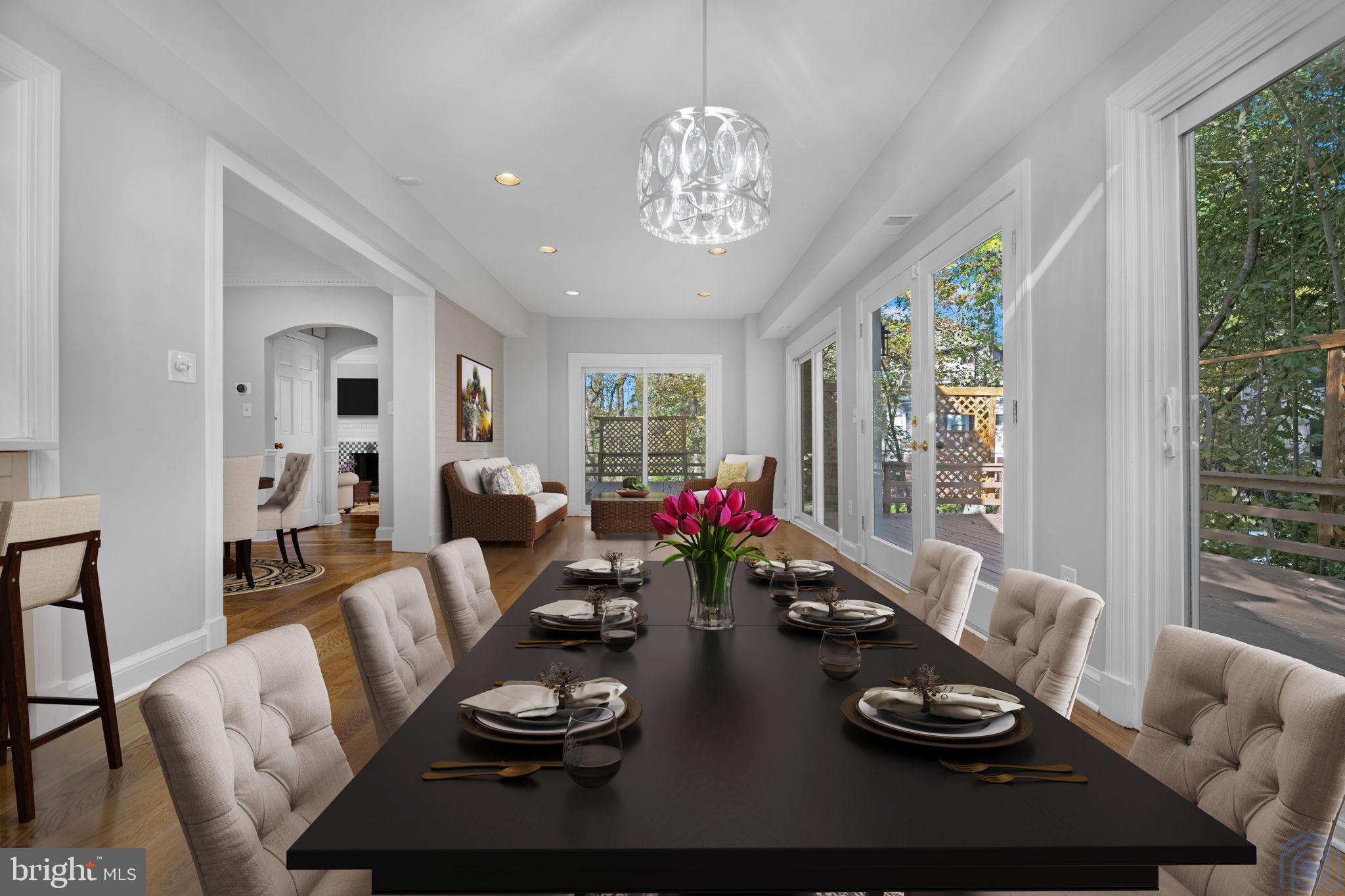 4855 Reservoir Road Northwest Washington, DC 20007 - Photo 24 of 67 Sunroom & Dining Area