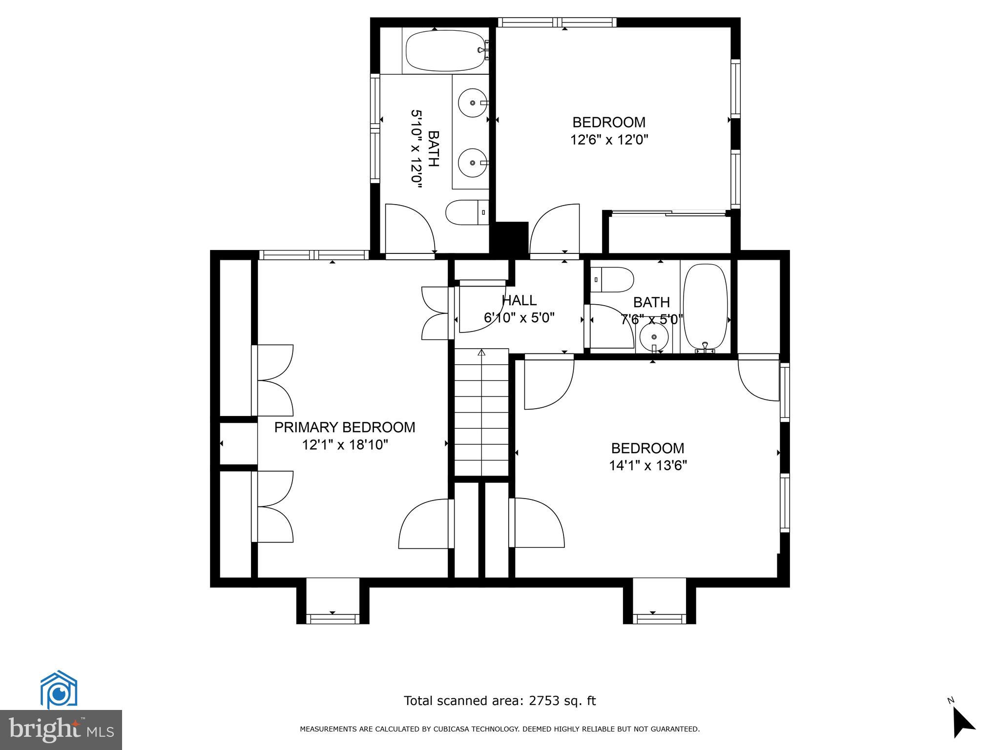 4855 Reservoir Road Northwest Washington, DC 20007 - Photo 66 of 67 Upper-Level Floor Plans