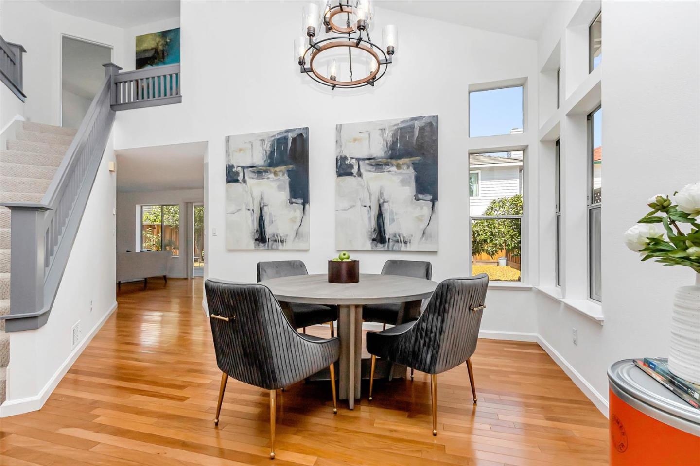 1483 Chavez Way San Jose, CA 95131 - Photo 27 of 40 a view of a dining room with furniture window and wooden floor