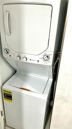 a close up view of washer and dryer