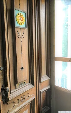 a view of an entryway with sitting area