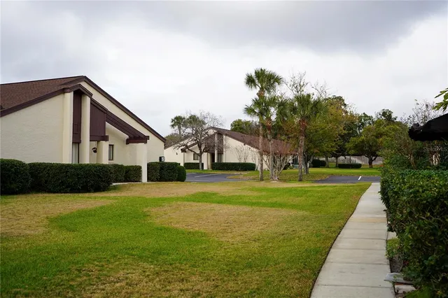 a view of a pathway of the house with potted plants