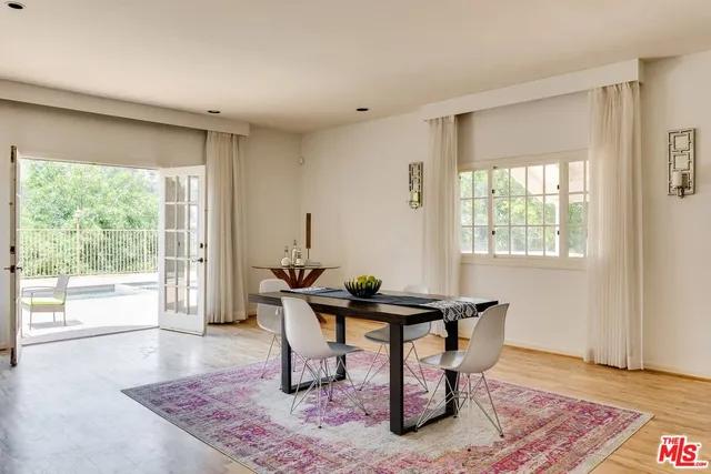 a workspace with furniture and a window