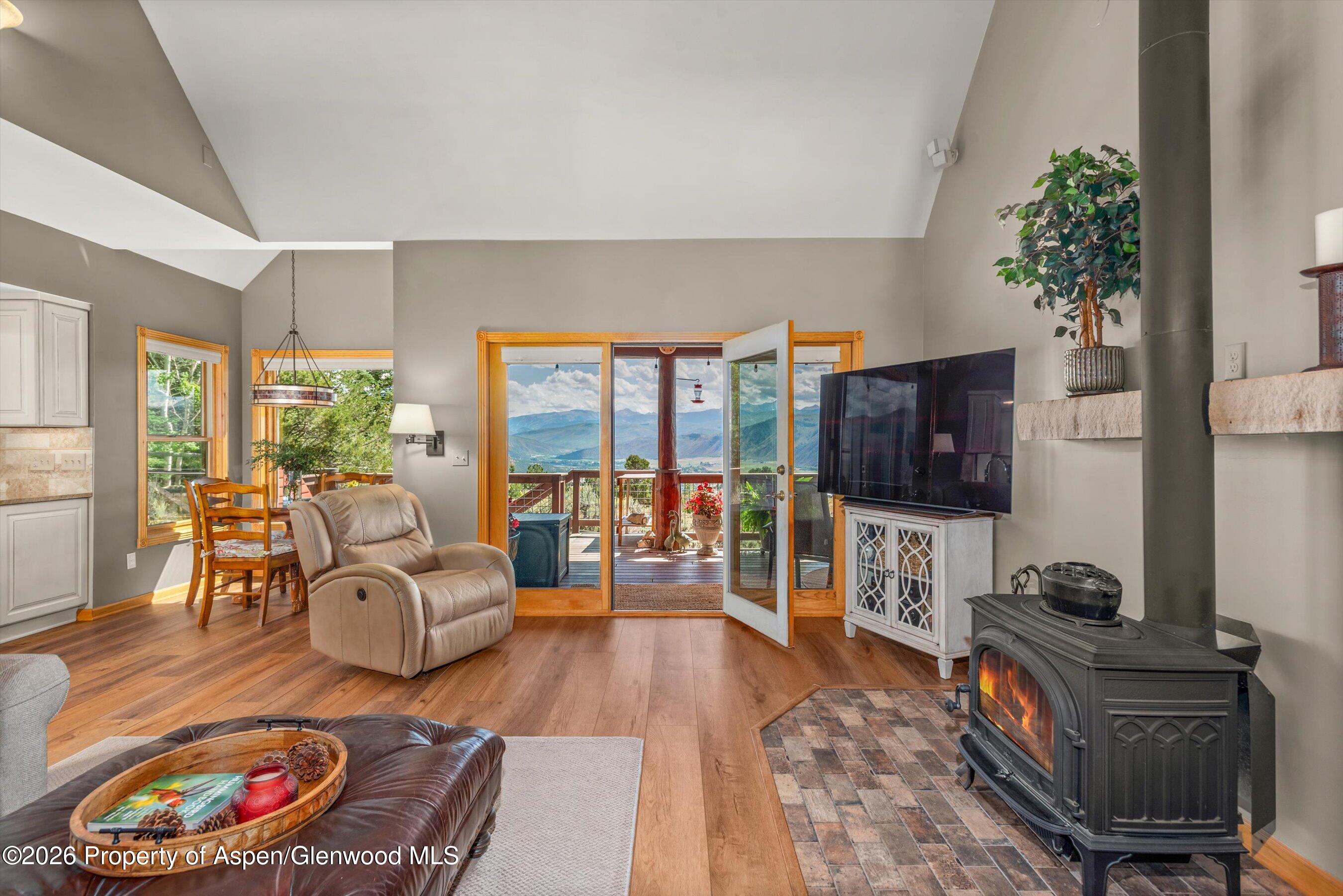 614 Escalante Road Carbondale, CO 81623 - Photo 8 of 46 a living room with furniture and a flat screen tv