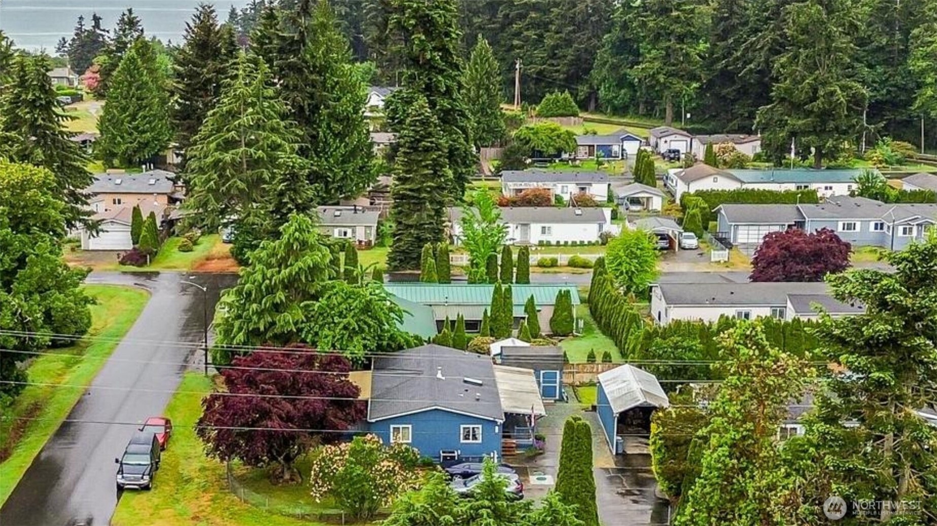 980 South Falcon Road Camano Island, WA 98282 - Photo 29 of 30 an aerial view of a house with yard swimming pool and outdoor seating