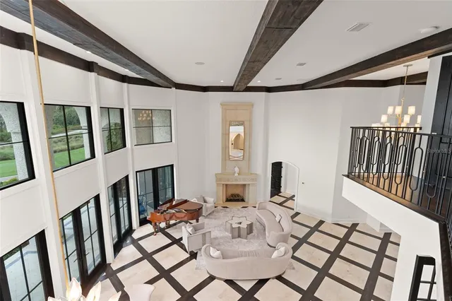 a bathroom with a sink double vanity and a mirror