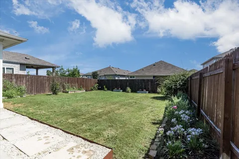 a backyard of a house