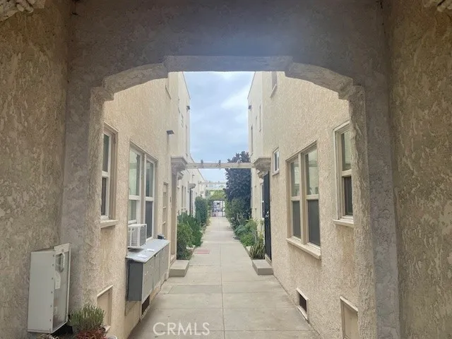 a view of a narrow alley