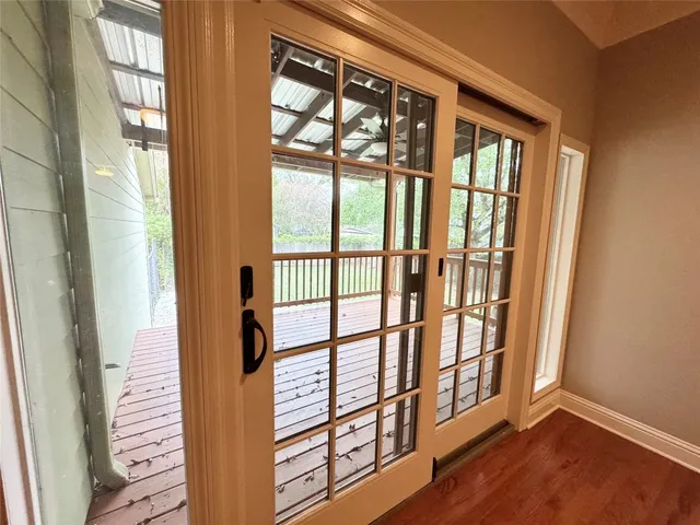 a view of a wrought iron fences in front of house