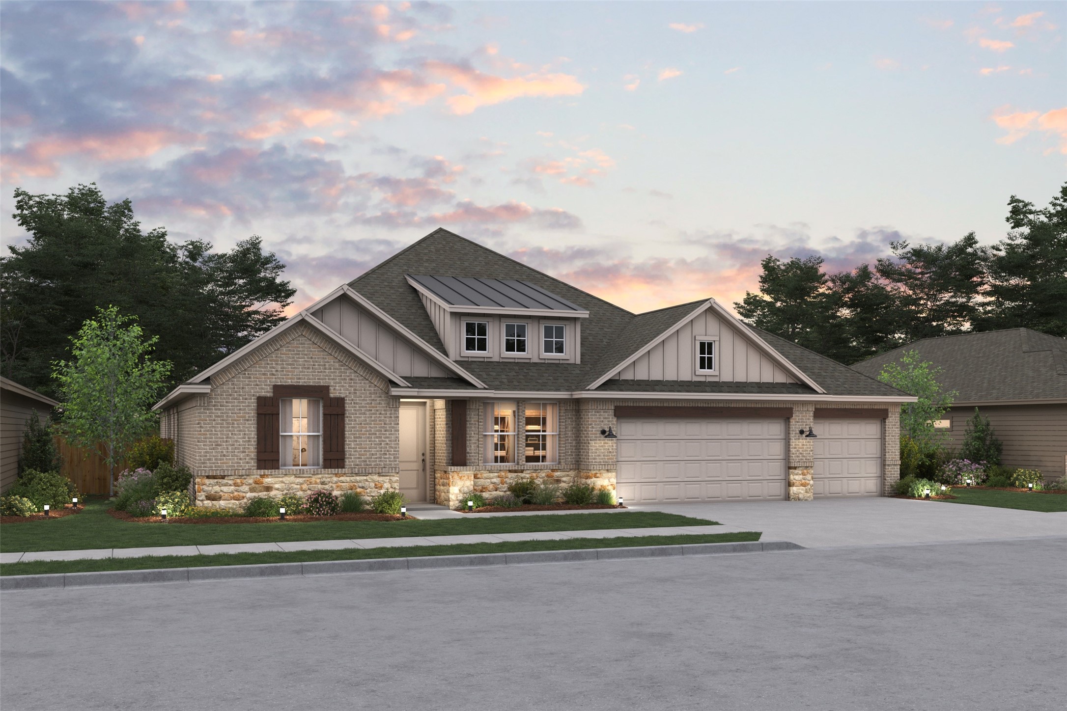 4083 Ranch Home Drive Waller, TX 77484 - Photo 2 of 34 Gorgeous Geneva design by K. Hovnanian Homes with elevation RA in beautiful Lakeview. (*Artist rendering used for illustration purposes only.)