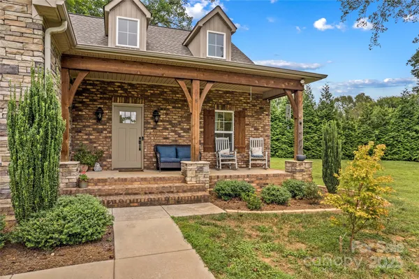front view of a house with a porch