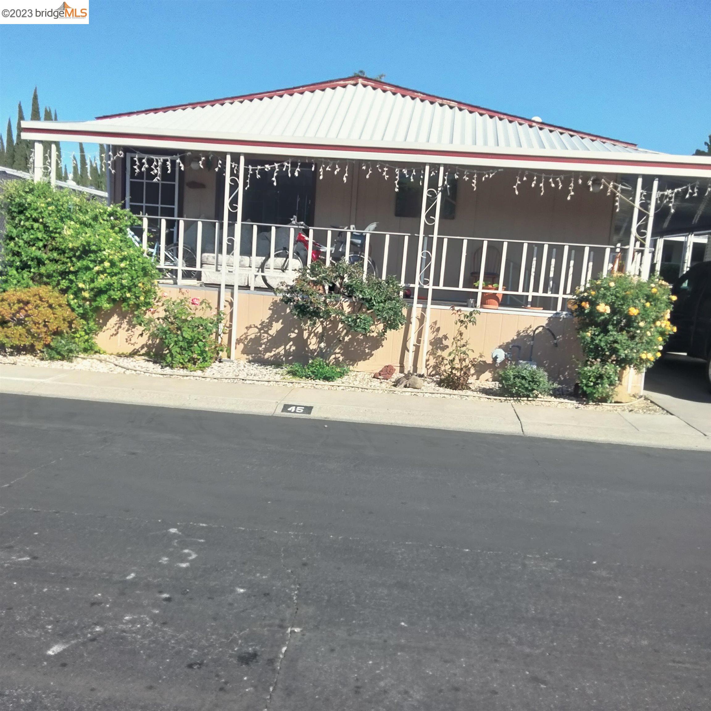 a front view of a house