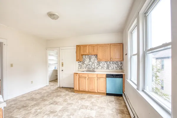 a view of a kitchen with a stove