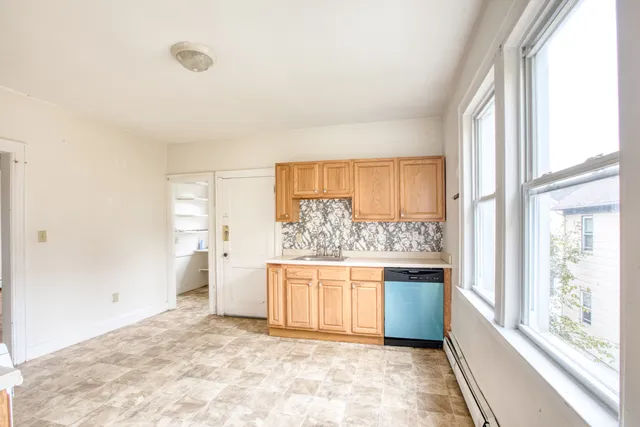 a view of a kitchen with a stove