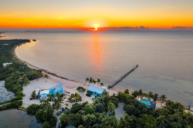 a view of an ocean and beach