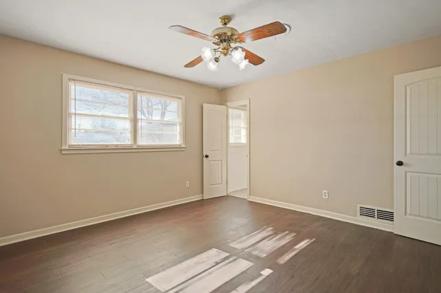 a backyard of a house