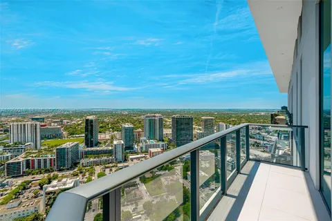 a view of a city from a balcony with city view