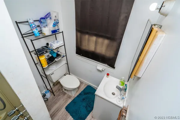 a storage room with washer and dryer