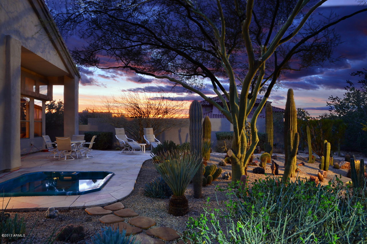 13804 East Geronimo Road Scottsdale, AZ 85259 - Photo 23 of 30 Night-Backyard-Sunset