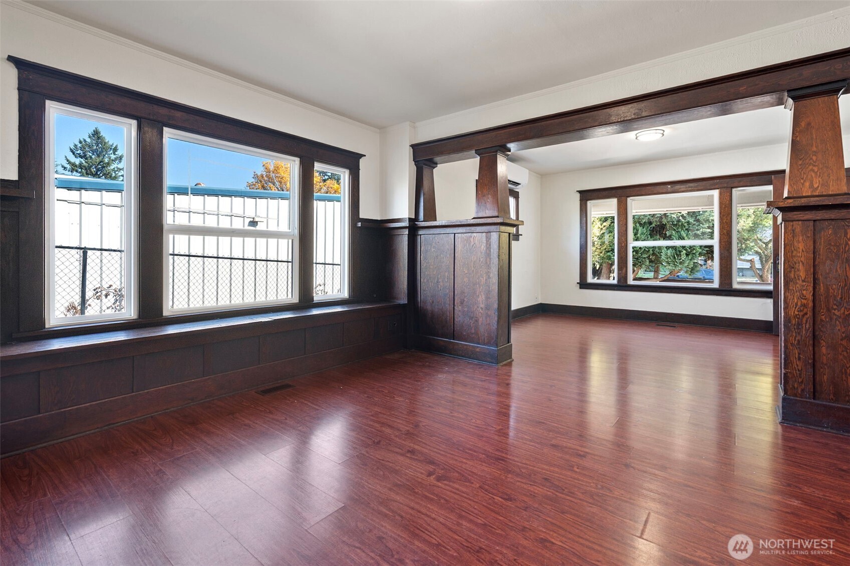 4512 South M Street Tacoma, WA 98418 - Photo 5 of 24 a view of empty room with wooden floor and fan