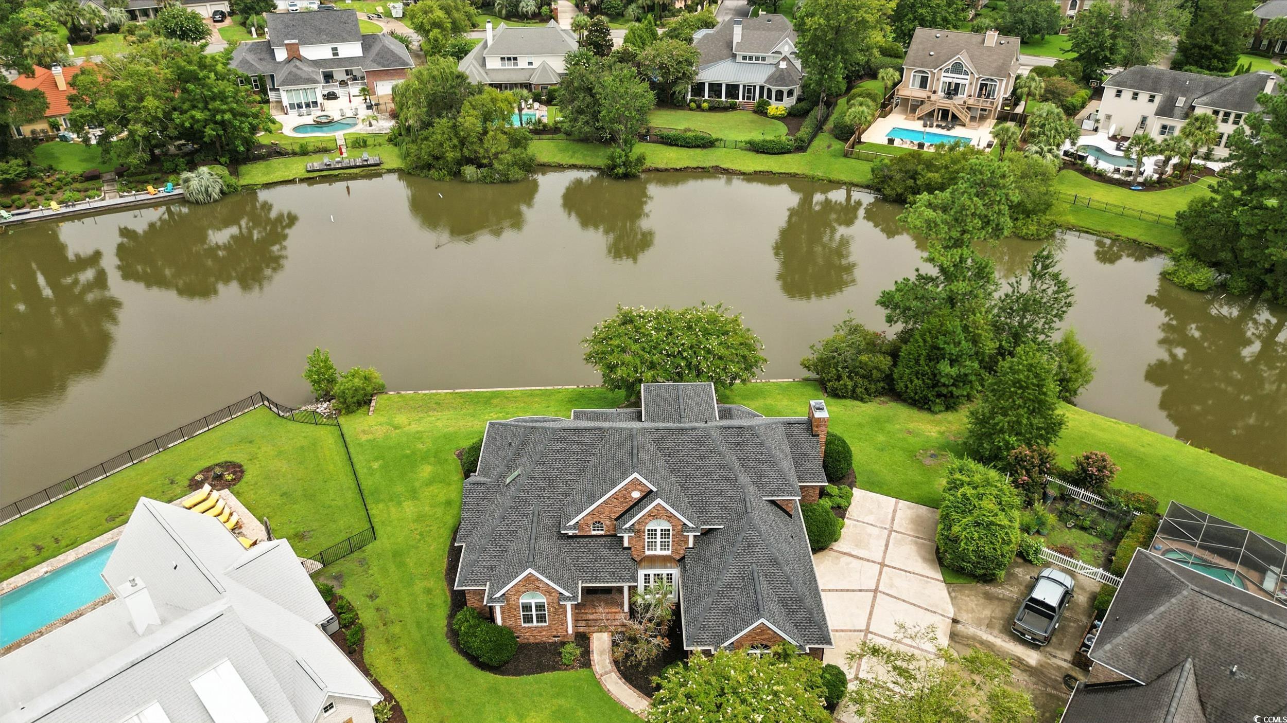1473 Doar Point Myrtle Beach, SC 29577 - Photo 37 of 40 Aerial view of residential area with a large body of water