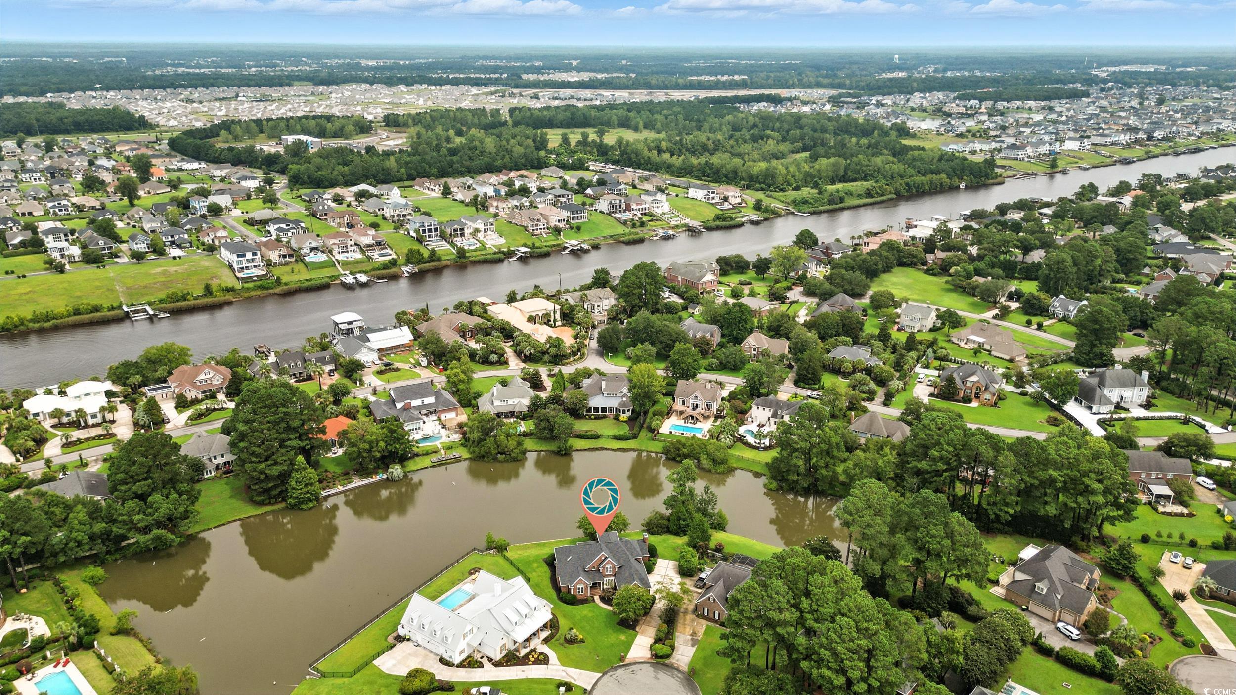 1473 Doar Point Myrtle Beach, SC 29577 - Photo 40 of 40 Aerial view of residential area with a large body of water
