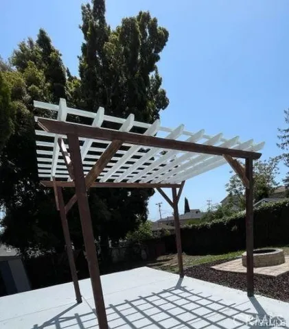 a view of a terrace with chairs