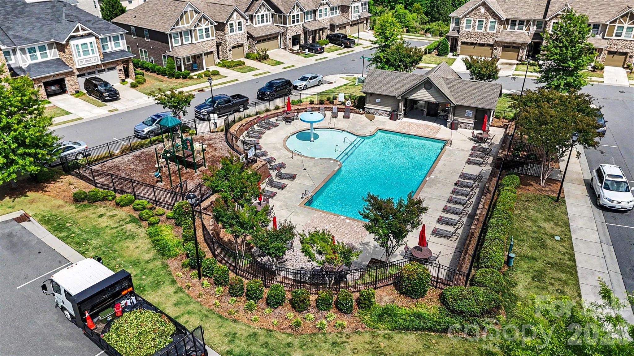 1029 Archibald Avenue Fort Mill, SC 29708 - Photo 38 of 45 an aerial view of residential house with outdoor space and swimming pool
