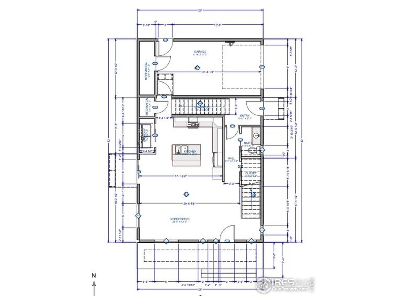 722 Cherry Street Fort Collins, CO 80521 - Photo 13 of 15 Main Floor Floorplan