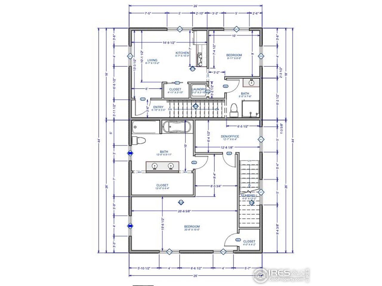 722 Cherry Street Fort Collins, CO 80521 - Photo 14 of 15 2nd Story Primary Bedroom plus ADU layout Floorplan