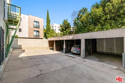 a view of a car garage