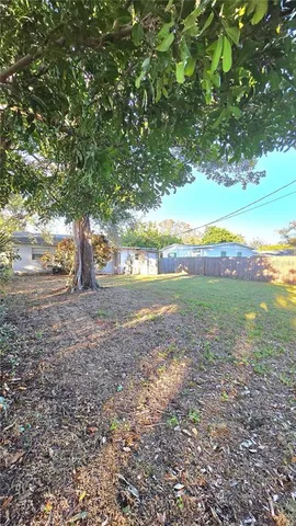 a view of yard with ocean view