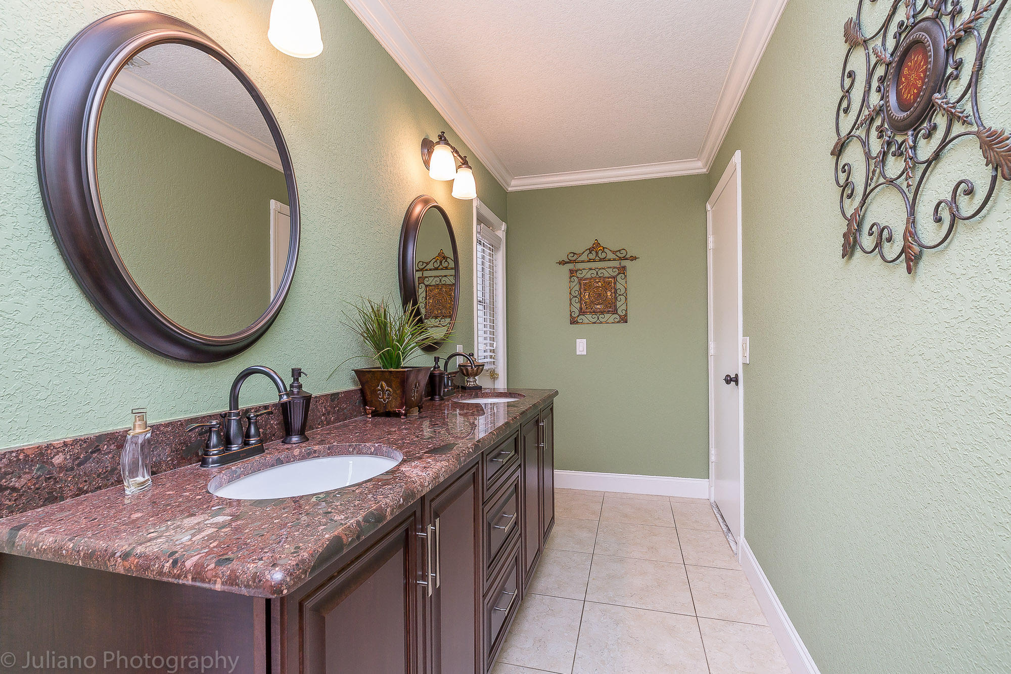 10880 Tea Olive Lane Boca Raton, FL 33498 - Photo 25 of 56 a bathroom with a granite countertop sink and a mirror